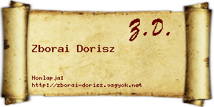 Zborai Dorisz névjegykártya